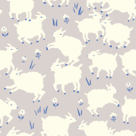 Birch Fabrics - Homestead - Little Lamb Fog