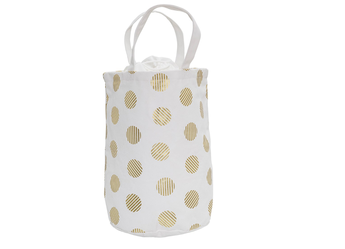 Bloomingville Aufbewahrungskorb Mit Allover Print Goldene Punkte Lottiklein