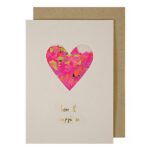 Meri Meri - Heart Confetti Shaker Card