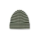 EZRA BEANIE STRIPE: HUNTER GREEN/CREME DE LA CREME