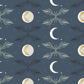 Cotton&Steel Fabrics - Camp Creek - Harvest Moon - Night