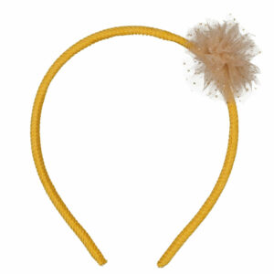 Luciole et Petit Pois - Pompom hair band - Gold tulle