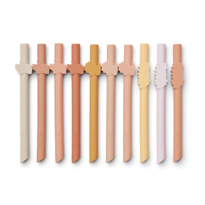 Liewood - Badu Straw 10-pack - Trinkhalme Silikon (1358 Rose Multi Mix)