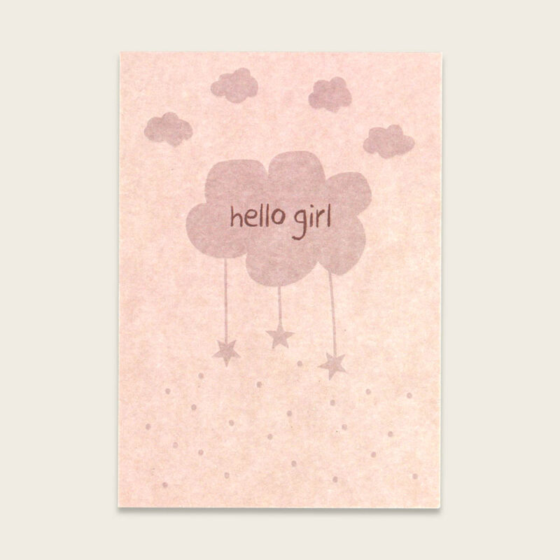 Ava&Yves - Postkarte rosa (Letterpress) – Hello Girl