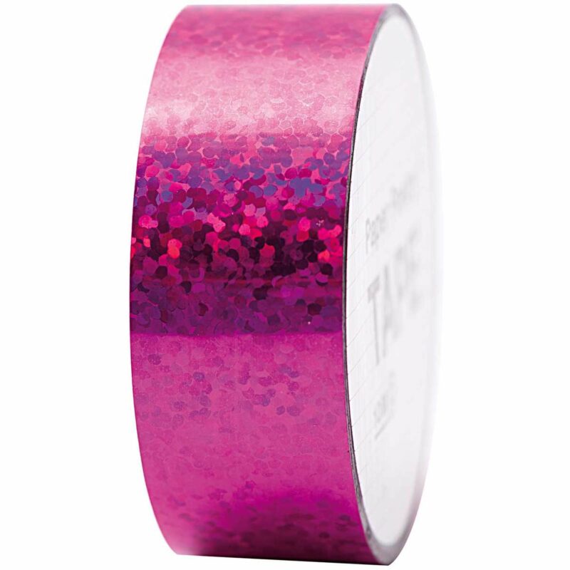 rico design - Paper Poetry Holographic Tape Punkte pink 19mm 10m