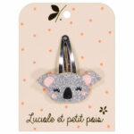 Luciole et Petit Pois - Koala hair clip - Silver glitter