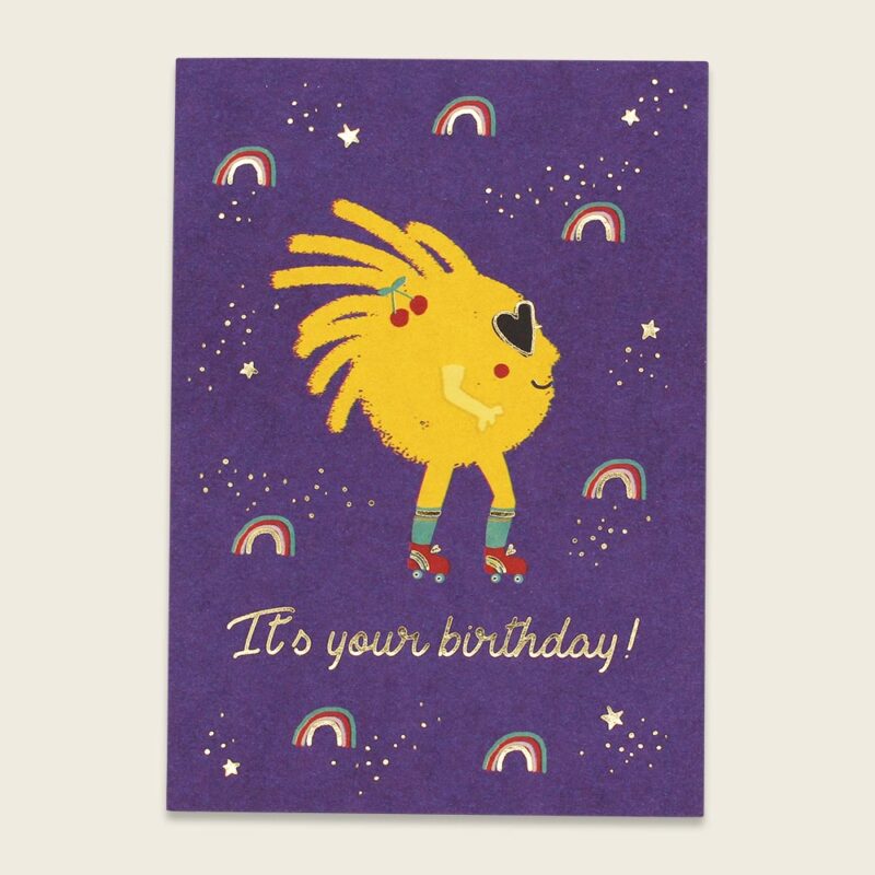 Ava&Yves - Postkarte Sunny mit Goldfolie – It’s your Birthday