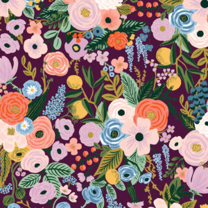 Cotton&Steel Fabrics - Orchard - Garden Party - Burgundy Fabric