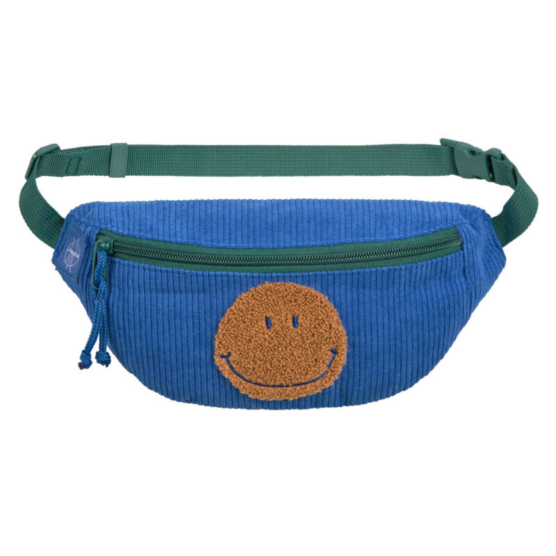 Lässig - Bauchtasche Kinder Cord (Little Gang Smile Blau)