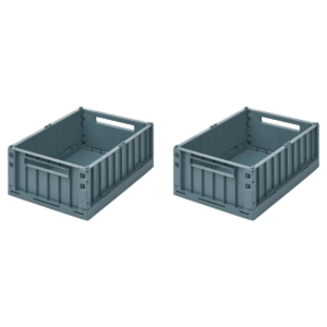 Liewood - Weston Storage Box M 2-pack (whale blue)