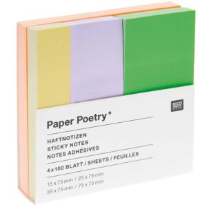 rico design - PAPER POETRY HAFTNOTIZEN NEON 4X100 BLATT