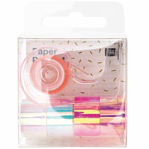 rico design - PAPER POETRY MINI-MIRROR RAINBOW TAPE SET WEISS-PINK 12MM 1