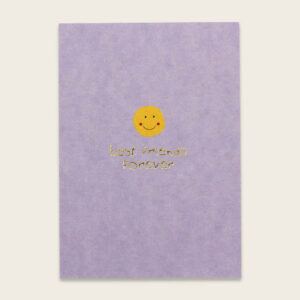 Ava&Yves - Postkarte Smiley mit Goldfolie - Best Friends Forever