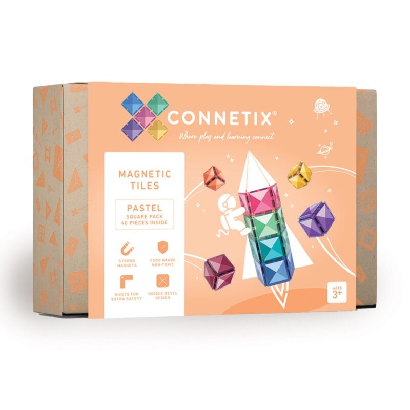 Connetix - Magnetbausteine Pastel Square Pack - 40 Teile