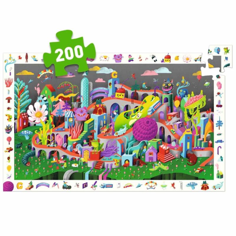 Puzzle "Wimmelbild" mit 200 Teilen - Crazy Town – Bild 4