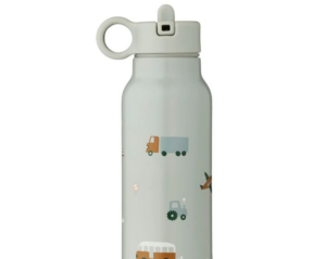 Liewod - Falk Water Bottle 350 ml - Vehicles / Dove Blue