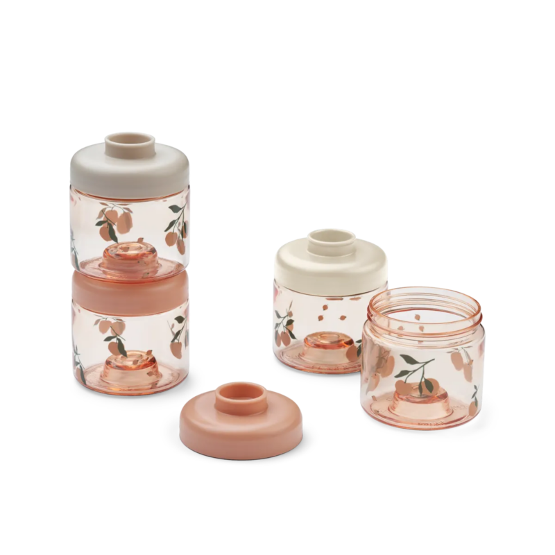 Liewood - Dominique Baby Food Boxes 4-Pack (1232 Peach / Sea shell)