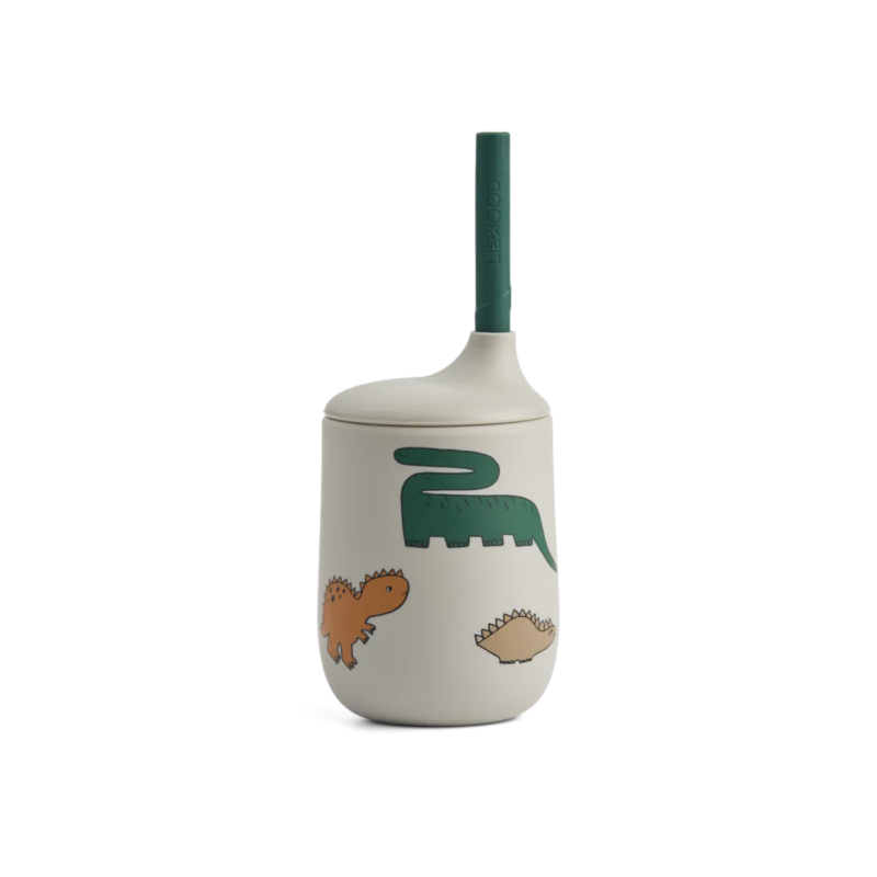 Liewood - Ellis printed sippy cup (2168 Dinosaurs / Mist)