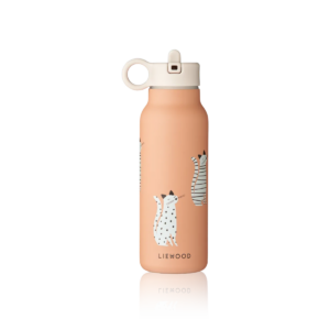 Liewood - Falk Water Bottle 350 ml - Cat / Tuscany rose