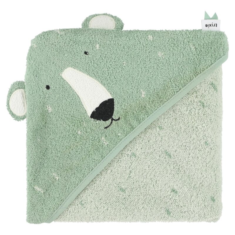 Trixie Baby - Kapuzenbadetuch | 75x75cm - Mr. Polar Bear