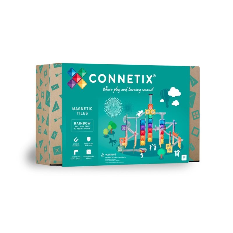 Connetix - Connetix Magnetbausteine Kugelbahn Rainbow Ball Run Pack - 92 Teile