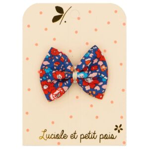 Luciole et Petit Pois - Haarspange mit Schleife - Liberty Betsy Ann scharlachrot