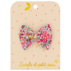 Luciole et Petit Pois - Haarspange mit Schleife - Liberty Betsy Emma & Georgina Hibiscus