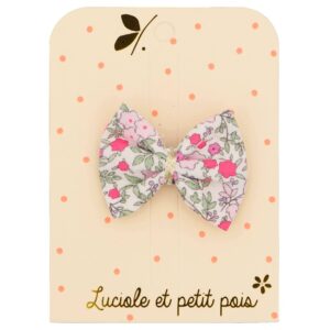 Luciole et Petit Pois - Haarspange mit Schleife - Neonpink