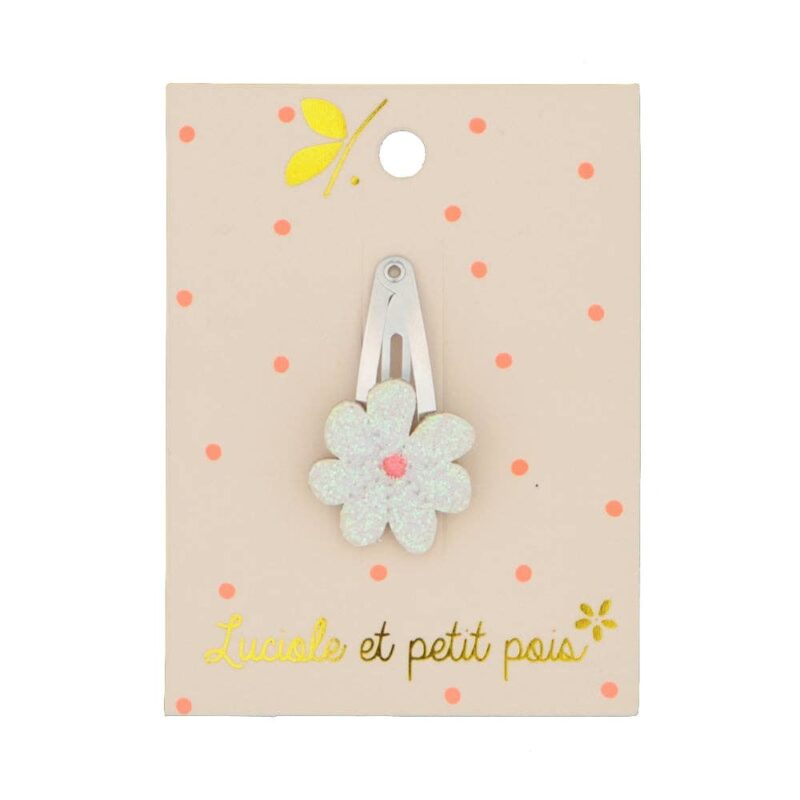 Luciole et Petit Pois - Mini-Haarspange mit weißen Blumen