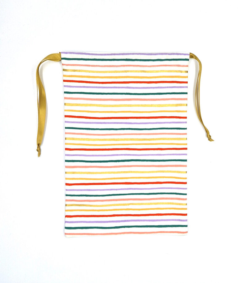 Geschenkbeutel "LottiBag" aus Stoff – Happy Stripe – Bild 3