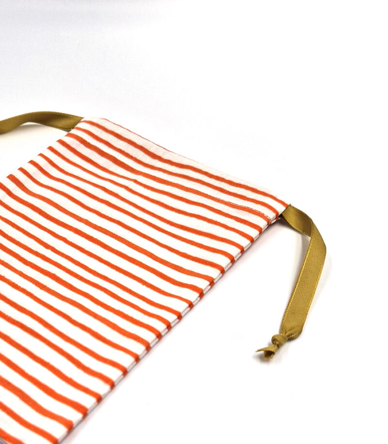 Geschenkbeutel "LottiBag" aus Stoff – Festive Stripe – Bild 2