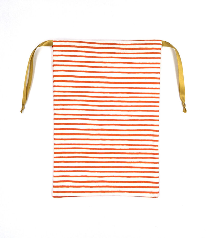 Geschenkbeutel "LottiBag" aus Stoff – Festive Stripe – Bild 3